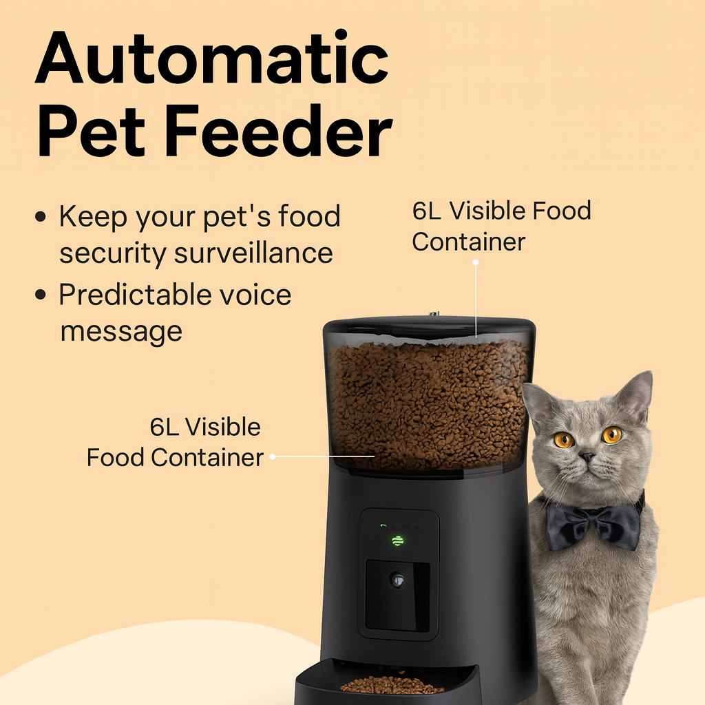 Automatic Pet Feeder Cat Smart Pet Food Dispenser Remote Control Pet Feeder with Camera