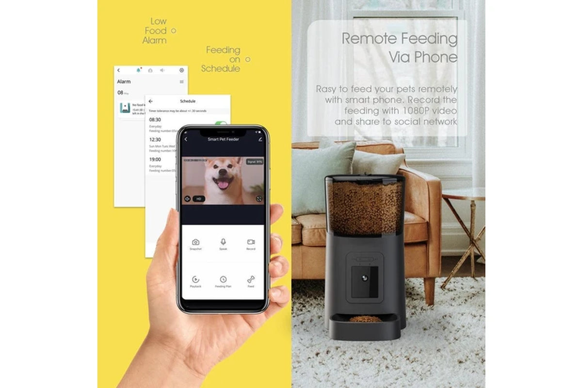 Automatic Pet Feeder Cat Smart Pet Food Dispenser Remote Control Pet Feeder with Camera